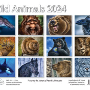 Wild Animals 2024 Calendar Shop Online Royal BC Museum   WildAnimals 2024Cal Back 1 300x300 